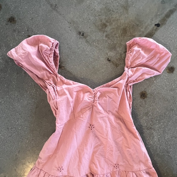 ZARA WOMEN’S OFF THE SHOULDER RUFFLE MINI DRESS, SIZE X-SMALL, PINK - Picture 3 of 9